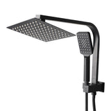 High Pressure Shower Head Set Rain Square Black-1910113120211308545