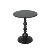 Levede Side Table Vintage End Round Black-1910113293649973249