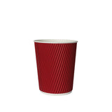 100 Pcs 8oz Disposable Takeaway Coffee Red-1910113171667030017