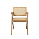 Levede 2x Dining Chair Solid Wood Rattan Natural-1910113297655533569
