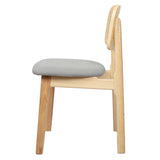 Levede 2x Dining Chair Wood Rattan Armless Natural-1937319814116806657