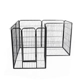 PaWz 8 Panel Pet Dog Playpen Puppy Exercise Black 24 inch-1910113001554448385
