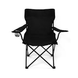 Levede 2Pcs Camping Chairs Folding Arm Black-1910112907425878017