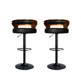 Levede 1x Kitchen Bar Stools Gas Lift Black-1919892921474224129