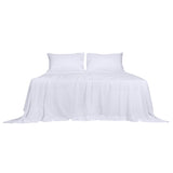 Dreamz 4pcs King Size 100% Bamboo Bed Sheet Set in White Colour-1910113201593389057