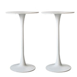 Levede 2x Round Bar Table Pub Tables White-1910113299169677313