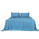 Dreamz 4pcs King Size 100% Bamboo Bed Sheet Set in Blue Colour-1910113201132015617