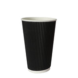 500 Pcs 16oz Disposable Takeaway Coffee Black-1910113173298614273
