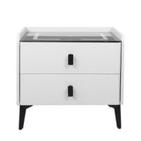Levede Bedside Table LED Lights Drawers Storage-1910112205802704897