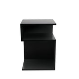 Levede 1xBedside Tables Drawers Side Black-1910112901423828993