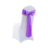 20x Multicoloured Satin Chair Sashes Lavender-1910113034114830337