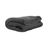 DreamZ Throw Blanket Cotton Waffle Blankets Grey Single-1919892917133119489