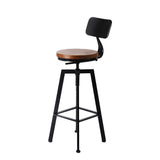 Levede 2x Bar Stool Kitchen Wooden Metal-1910113233704980481