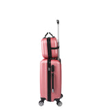 Slimbridge 2pcs 20"Travel Luggage Set Rose Gold-1910112832817598465