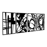 Yezi Metal Wall Art 4Pcs Abstract Minimalist Line Decor-1937319819355492353