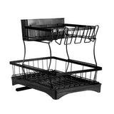 TOQUE Detachable Dish Drying Rack Cutlery Black-1910113166705168385