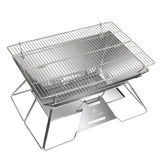 Levede Portable Folding BBQ Charcoal Grill Silver-1937319812862709761