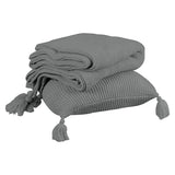 DreamZ Knitting Throw Blanket Cushion Grey-1910113223139528705