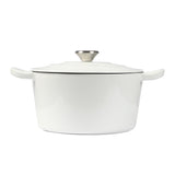 TOQUE 4L Enamel Dutch Oven Pot in White Colour-1910113168638742529