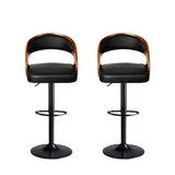 Levede 1x Kitchen Bar Stools Gas Lift Black-1910113240550084609