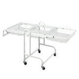 Levede 3 Tier Kitchen Trolley Cart Swivel White Colour-1910112823141339137