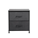 Levede Storage Cabinet Chest of 2 Drawers Dark Grey-1910113286993612801