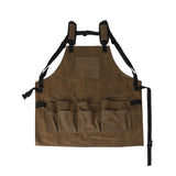 Waxed Canvas Tool Apron Adjustable Workshop-1910113247458103297