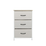 Levede Chest of 3 Drawers Bedside Table Beige-1917016726118207489