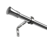 Marlow Satin Nickel Curtain Rod Steel Quiet Rail Pole Pommel Set Adjustable-1937319787935961089
