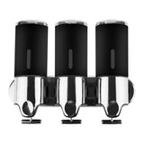 3 Bottles Bathroom Shower Soap Dispenser Black-1910113089890684929