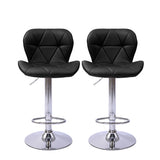 Levede 2x Bar Stools Kitchen Barstools Black-1919892920387899393