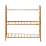 2x Levede 3 Tier Bamboo Shoe Rack Shoes-1919892878260310017