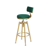 Levede 1x Bar Stools Velvet Kitchen Green-1910113238184497153