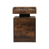 Levede Bedside Table USB Charger Outlet RGB Oak-1910112205467160577