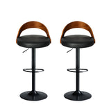 Levede 1x Kitchen Bar Stools Gas Lift Black-1910113240919183361