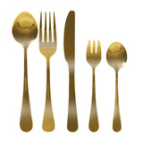 Stainless Steel Cutlery Set Travel Knife Gold-1910113167342702593