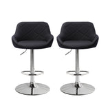 Levede 2x Bar Stools Kitchen Barstools Black-1919892919079276545