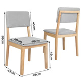Levede 2x Dining Chair Armless Upholstered Seat-1937319813810622466