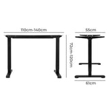 Levede Motorised Standing Desk Frame Black Dual Motor-1910112989273526274