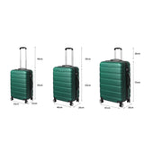 Slimbridge 3PC Luggage sets Suitcase Green-1919892861218852866