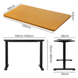 Levede Motorised Standing Desk Adjustable 120cm Natural 800x 1.5MM-1910112990414376962