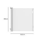 BoPeep Retractable Baby Safety Gates 150cm White 150 cm-1910112818443718658