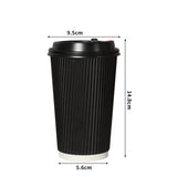 500 Pcs 16oz Disposable Takeaway Coffee Black-1910113173298614274