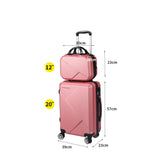 Slimbridge 2pcs 20"Travel Luggage Set Rose Gold-1910112832817598466