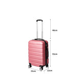 Slimbridge 20" Carry On Luggage Case Rose Gold 20 inch-1910112836286287874