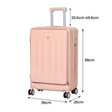 Slimbridge 20" Luggage Trolley Travel Hard Pink-1937319797872267266
