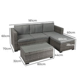 Levede 5pcs Outdoor Sofa Set Patio Furniture-1910112916443631618