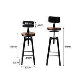 Levede 1x Industrial Bar Stools Kitchen-1910113233549791234