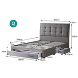 Levede Storage Bed Frame Queen Size-1919892910757777410