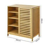 Levede Bamboo Storage Cabinet Freestanding Natural-1917016713283637250